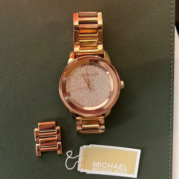 Michael Kors | Jewelry | Michael Kors Rose Gold Rhinestone  display picture 1